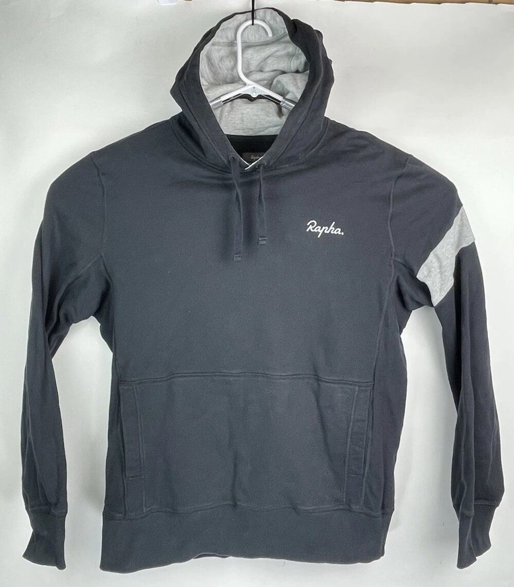 Rapha MTB Men's Trail Hoodie Black/Light Grey Marl Size Large